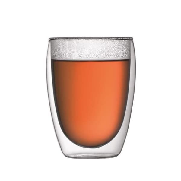 BODUM CHAMBORD Kolvmaskin set - 8 koppar - 1L - Grått - Med 2 dubbla väggglas Pavina 0,35l