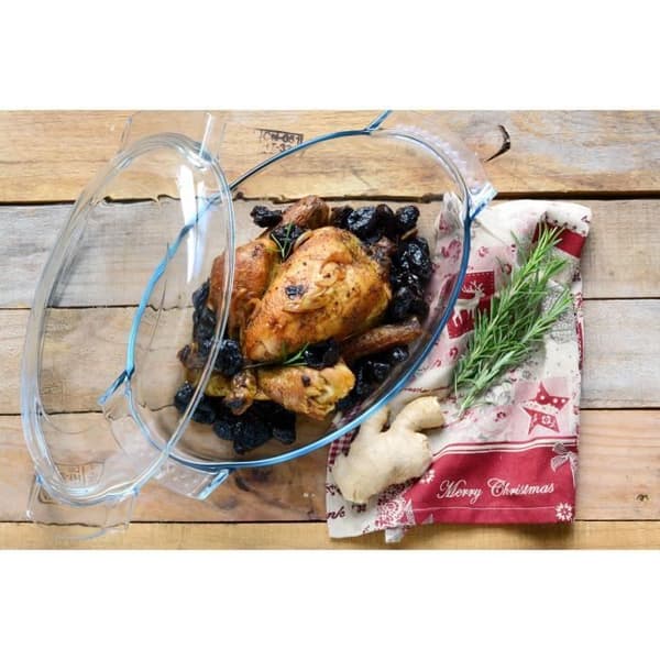 PYREX - 460A000 / 7143 - Oval grytform - 38 cm * 23 cm - Pyrex Classic - 4.4L + 1.4L