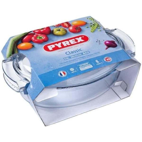 PYREX - 460A000 / 7143 - Oval grytform - 38 cm * 23 cm - Pyrex Classic - 4.4L + 1.4L