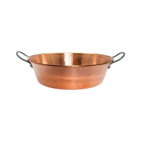 BAUMALU Koppar sylt skål 38 cm 12/10 rostfria handtag - cirka 9 liter