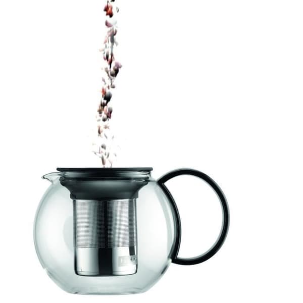 Assam - Theiere a kolv bodum, plastskydd, rostfritt stålfilter, 0,5 l
