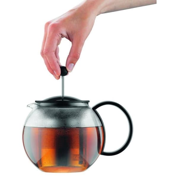 Assam - Theiere a kolv bodum, plastskydd, rostfritt stålfilter, 0,5 l