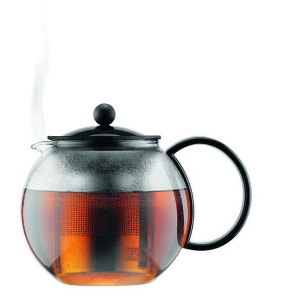 Assam - Theiere a kolv bodum, plastskydd, rostfritt stålfilter, 0,5 l