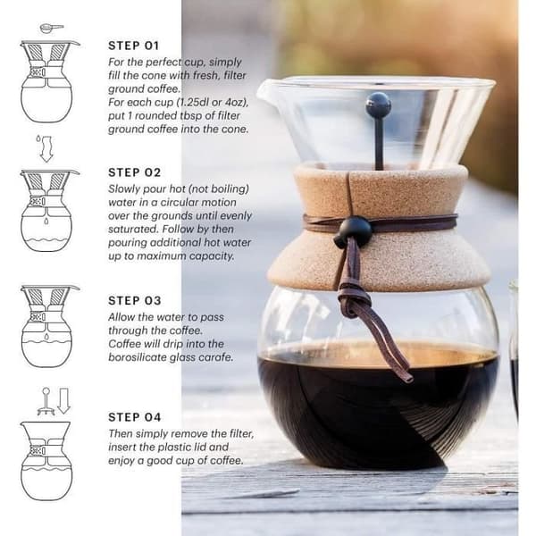 Till över - Bodum Coffee Maker, permanent rostfritt stålnätfilter, 0,5 L, 4 koppar
