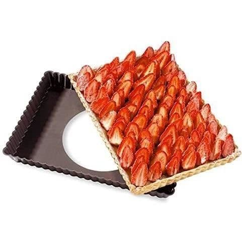 Rektangulär pajpan 31x21x3 cm avtagbar socker och delikatesser Bakgrund