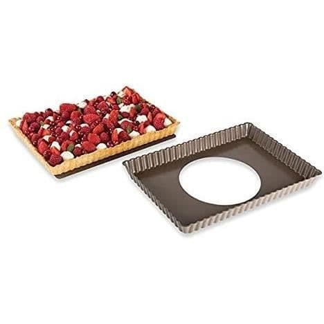 Rektangulär pajpan 31x21x3 cm avtagbar socker och delikatesser Bakgrund