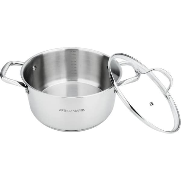 AM0073 Arthur Martin Stockpot 32 cm med lock  Rostfritt stål  Alla värmekällor inklusive induktion