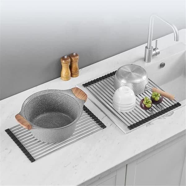 Diskavlopp - MAVURA - Fällbar - Rostfritt stål - 37cm x 23cm - Modern design