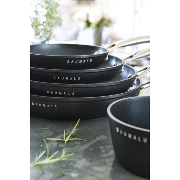 Set med 3 stekpannor - BAUMALU - Black edition - 24 / 28 / 32 cm - Aluminium