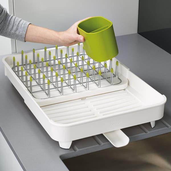 Dräneringsställ - Joseph Joseph - Förläng - Utdragbar upp till 52,5 cm - Svart - Modern design