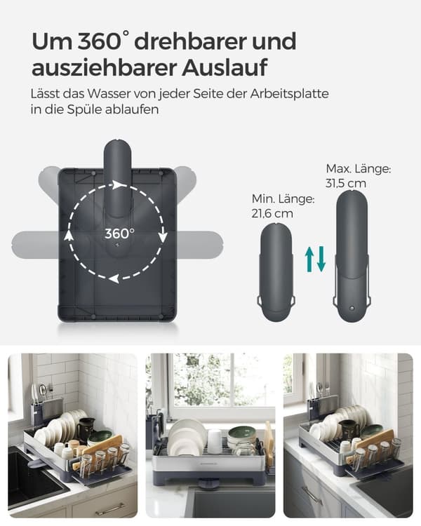 Dräneringsställ - rostfritt stål - fingeravtrycksbeständigt