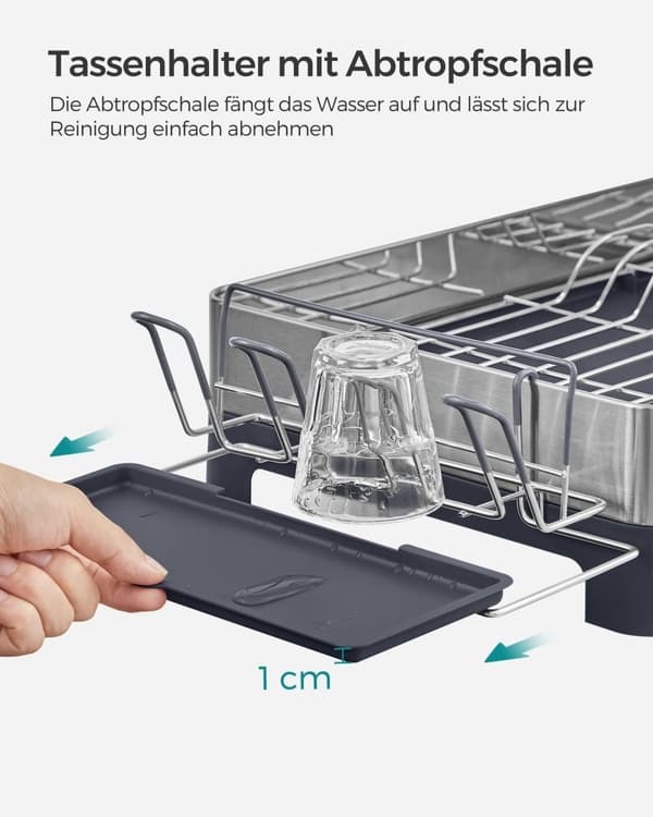 Dräneringsställ - rostfritt stål - fingeravtrycksbeständigt