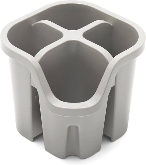 Egouttoir för bestick Addis - 517972 - Egouttoir för bestick med 4 fack - Svamp, 14 x 14 x 13 cm