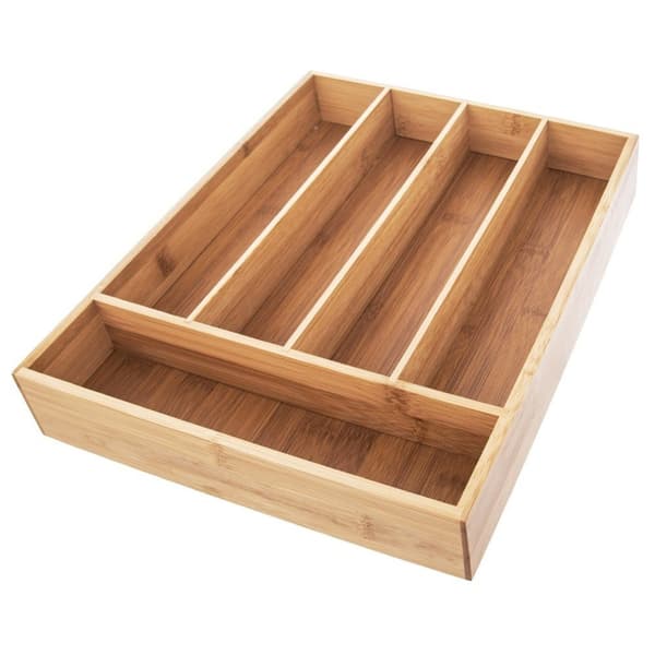 Organiserare för besticklåda, bambuinsats, 35x26 cm