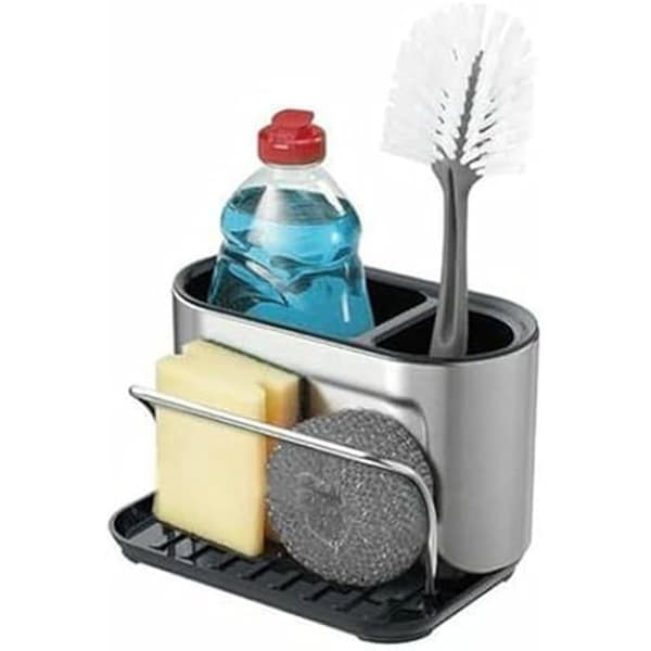 Svamphållare - DKD Home Decor - Standard - Svart och Silver - ABS - 18 x 12,3 x 12 cm