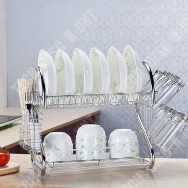 TD® ROSTFRITT DISHÄLLOR MED BEDICKSHÅLLARE / VERKTYGSHÅLLARE / KÖKSTILLBEHÖR / KÖKSREDSKAP