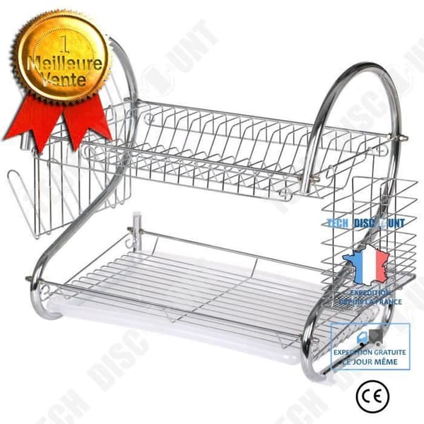 TD® Bestickavlopp Krom Design Plast Krom Stål Torrt bestick Dränera Platta tallrikar Rengör diskgods