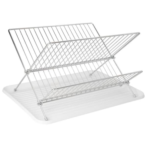 Fällbart diskställ med kromat ställ och torkbricka, 2 nivåer AFT 05422030