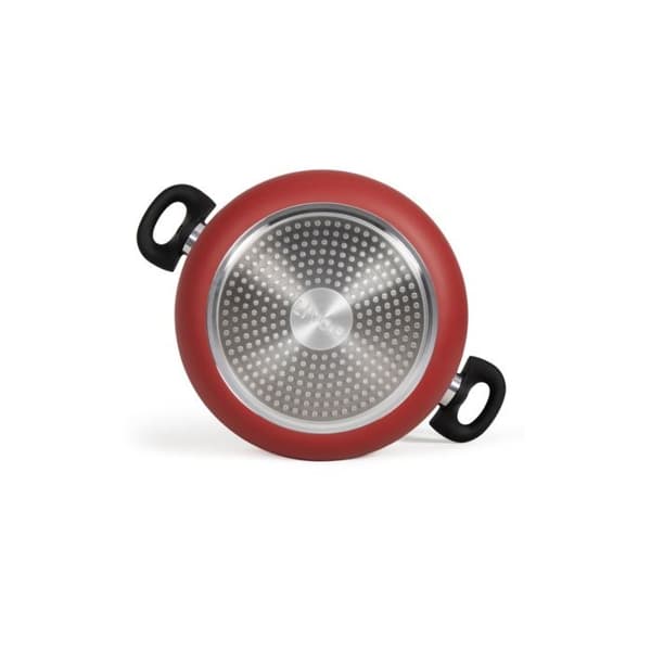 28 cm holländsk ugn - LIVOO - MEP151R - Non-stick utan PFOA eller PFOS - Silikonhandtag - Passar alla hällar inklusive induktion