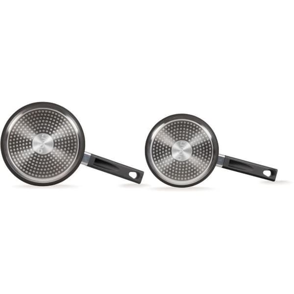Set med 2 kastruller - LIVOO - MEP154N - Non-stick utan PFOA eller PFOS - Silikonhandtag - Alla hällar inklusive induktion