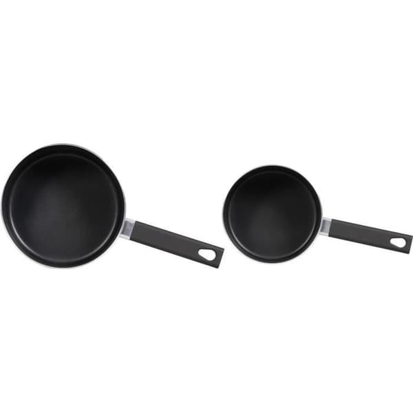 Set med 2 kastruller - LIVOO - MEP154N - Non-stick utan PFOA eller PFOS - Silikonhandtag - Alla hällar inklusive induktion
