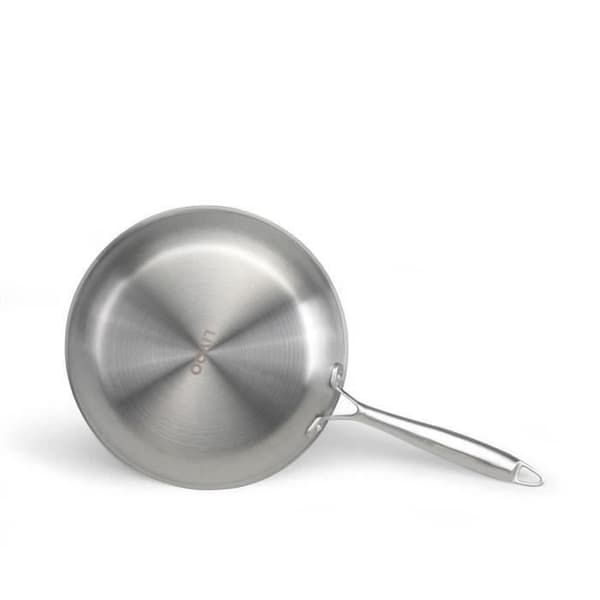 Brigade - 24 cm stekpanna i rostfritt stål - LIVOO - MEP158 - Trefaldigt rostfritt stål - Lämplig för alla hällar inklusive induktion - Tillverkad i