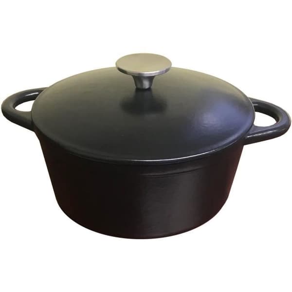 Gjutjärnsform - BAUMALU - 336407 - Rund 26 cm - Mattsvart