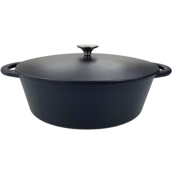 Gjutjärnsform - BAUMALU - 336408 - Oval 33 cm - Mattsvart