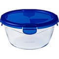Miniatyrbild 1 av 4: PYREX COOK &amp; GO Rund förvaringsskål 1,6 20 cm + Blått lock