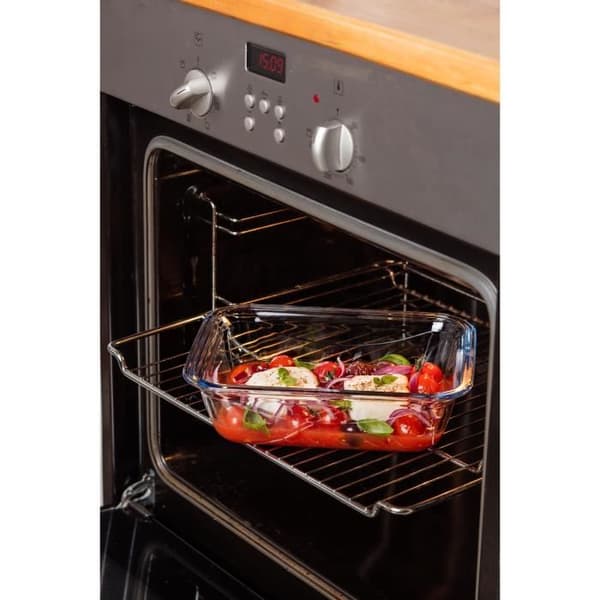 PYREX COOK & GO Rektangulär förvaringsskål 3.3l 30x23cm + Blått lock