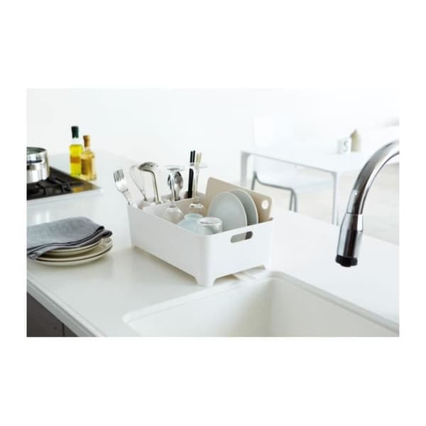 Diskställ - WADIGA - Flera positioner - Formgjuten plast - Vit - 38x24x13cm