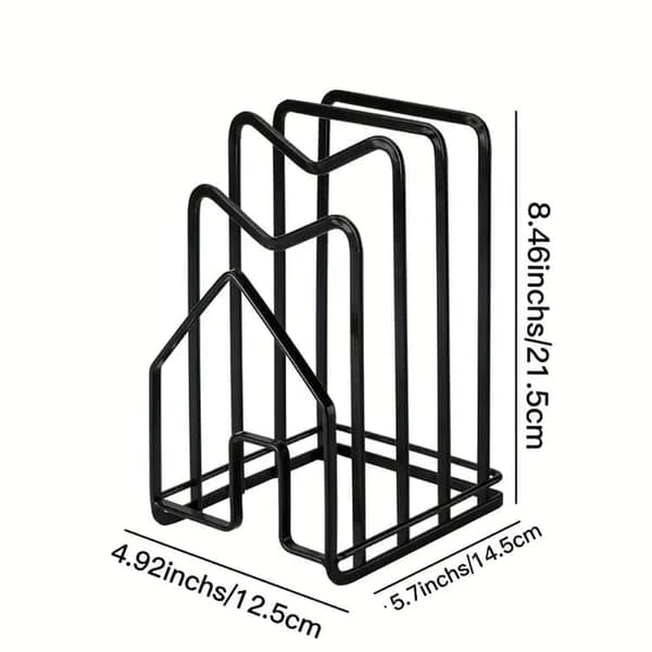 Lollanda Skärbrädshållare i Metall / Diskställ / Skärbrädesställ – Kök, 12.5x14.5x21.5 cm