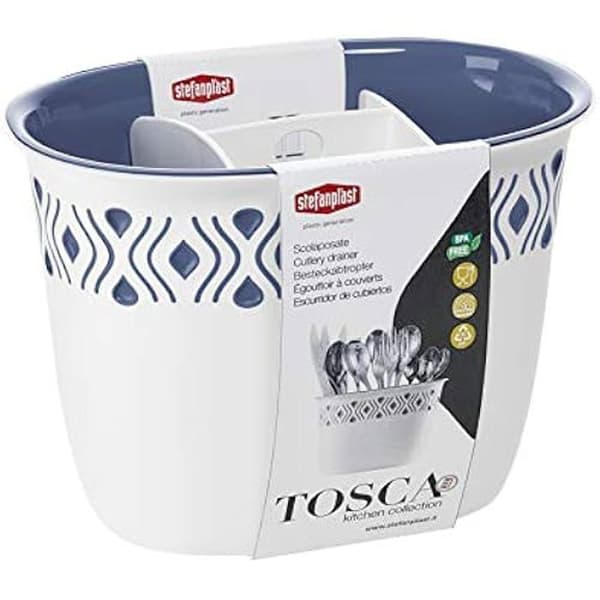 Bestickavlopp - STEFANPLAST - Tusca line - Resin - 19,5x13,5cm - Blå