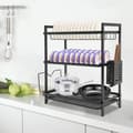Miniatyrbillede 4 af 4: 3-lags Tallerken Drypper, Organiseret Opbevaring, Holdbar Jernkonstruktion,3-lags