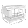Miniatyrbild 2 av 2: Diskställ, 2-nivådesign, 360° dränering, platsbesparande,VIT
