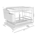 Miniatyrbild 1 av 2: Diskställ, 2-nivådesign, 360° dränering, platsbesparande,VIT