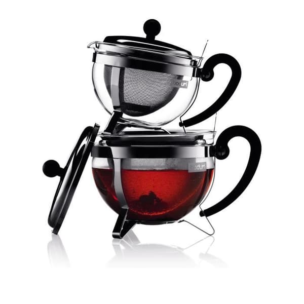 BODUM CHAMBORD Teapot na ungo 1L kijivu