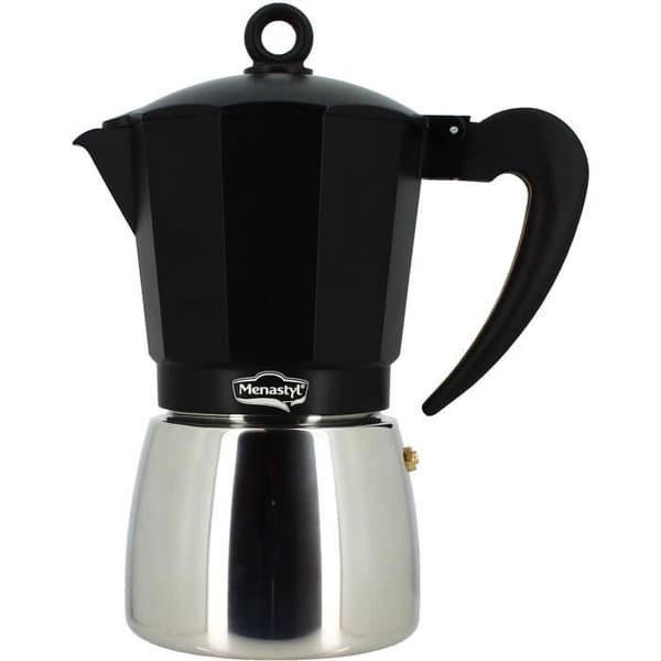 Italiensk kaffebryggare - MENASTYL - 3935071 - Aluminium - 9 koppar - Alla spishällar inklusive induktion