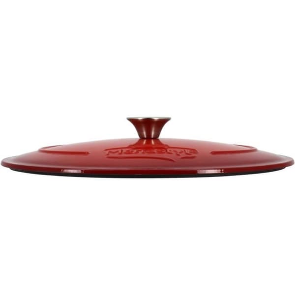 Gryta - MENASTYL - 6020102 - Oval - Emaljerat gjutjärn - Röd - 6,5 liter