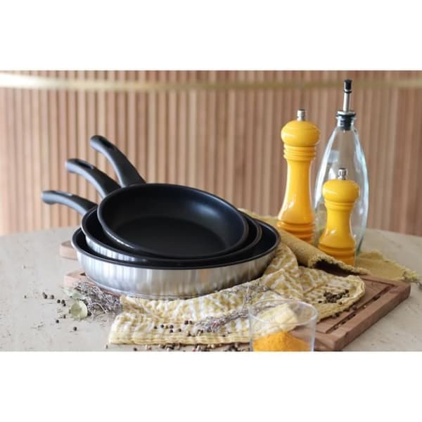 Stekpanna - MENASTYL - 6020246 - Rostfritt stål - 24 cm - Lämplig för alla spishällar inklusive induktion