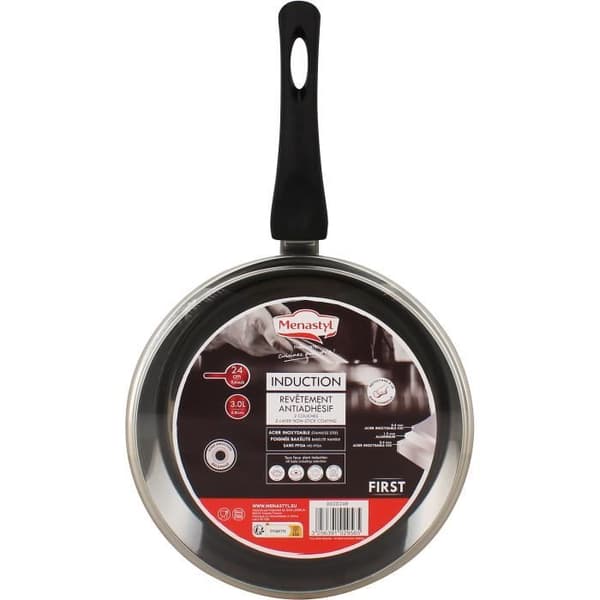 Stekpanna - MENASTYL - 6020248 - Rostfritt stål - 28 cm - Lämplig för alla spishällar inklusive induktion