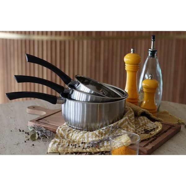 Gryta - MENASTYL - 6020242 - Rostfritt stål - 18 cm - Lämplig för alla värmekällor inklusive induktion