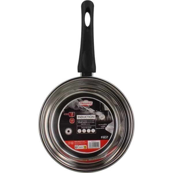 Gryta - MENASTYL - 6020242 - Rostfritt stål - 18 cm - Lämplig för alla värmekällor inklusive induktion