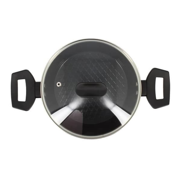 Häll - MENASTYL - 6020646 - Smidd aluminium - 20 cm - Svart - Lämplig för alla värmekällor inklusive induktion