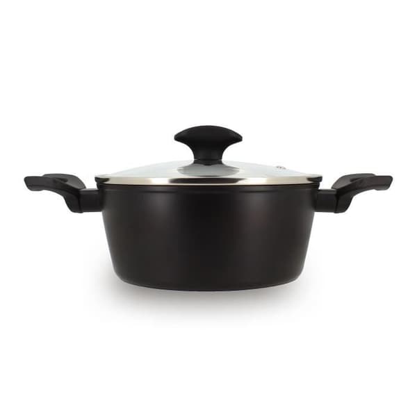 Häll - MENASTYL - 6020646 - Smidd aluminium - 20 cm - Svart - Lämplig för alla värmekällor inklusive induktion