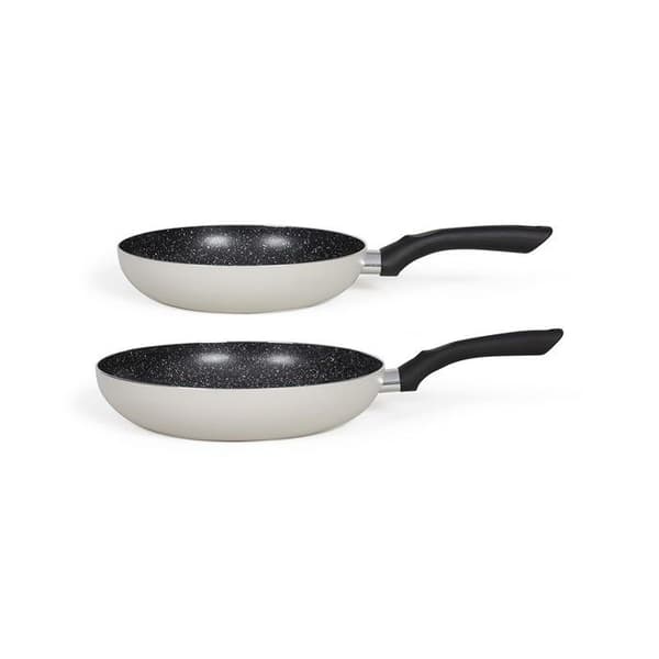 Set med 2 stenliknande stekpannor - Livoo - MEN124GR - Grå
