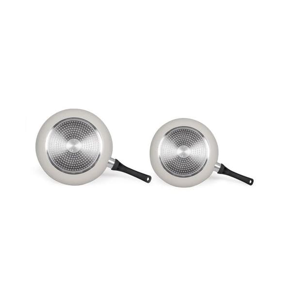 Set med 2 stenliknande stekpannor - Livoo - MEN124GR - Grå