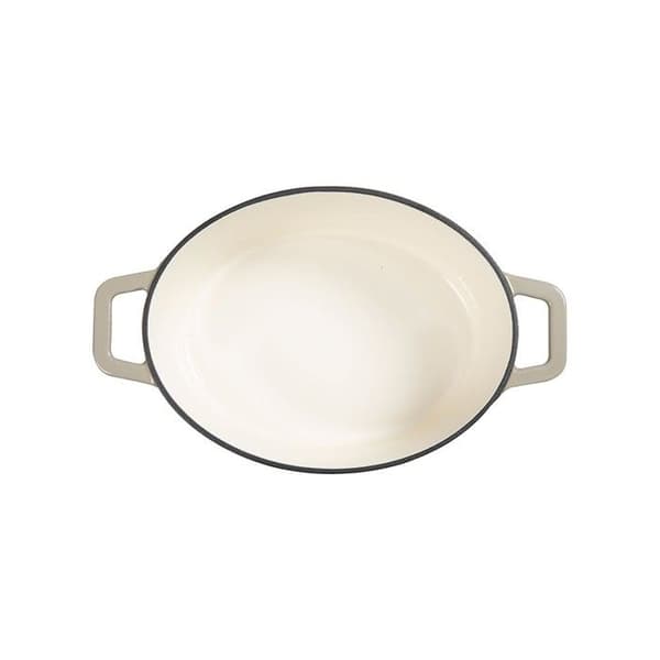 Oval gjutjärnsgryta - Livoo - MEP129G - Grå