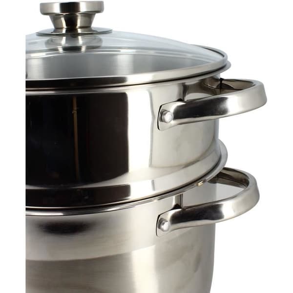Couscoussier - MENASTYL - 4615450 - Rostfritt stål - 10 liter - Lämplig för alla spishällar inklusive induktion