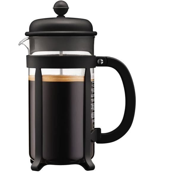 French press-kaffebryggare - BODUM - 1908-01 - Svart - Borosilikatglas - Rostfritt stål